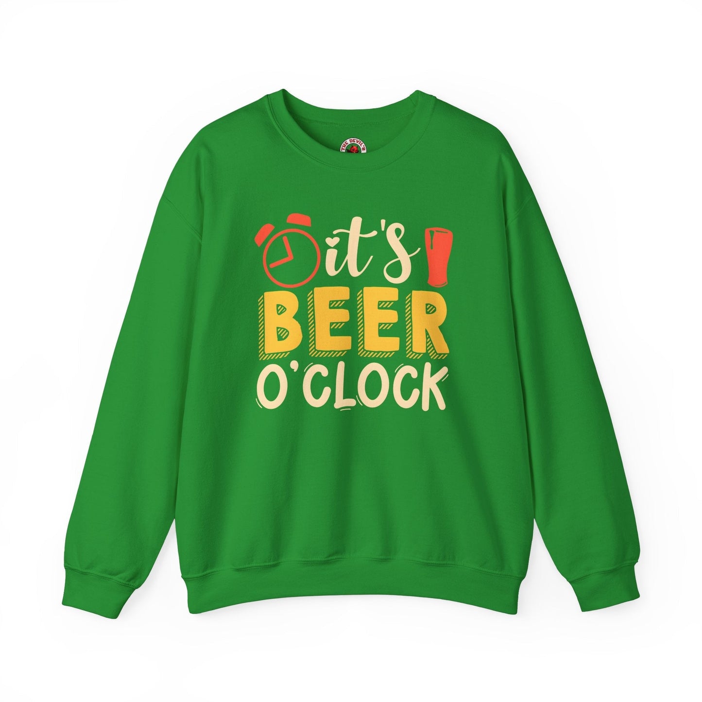 It's Beer O'clock Crewneck Sweatshirt The Devil's Pickle