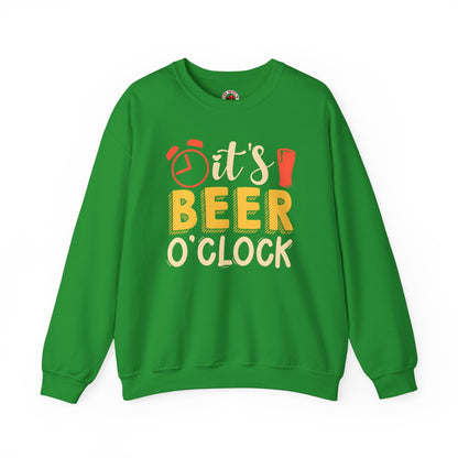 It's Beer O'clock Crewneck Sweatshirt The Devil's Pickle