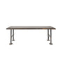 RESTORE Boulder Black Solid Live Edge Wood Accent Bench PIPE DECOR