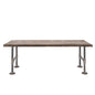 RESTORE Trail Brown Solid Live Edge Wood Accent Bench PIPE DECOR