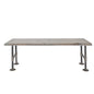 RESTORE Riverstone Grey Solid Live Edge Wood Accent Bench PIPE DECOR