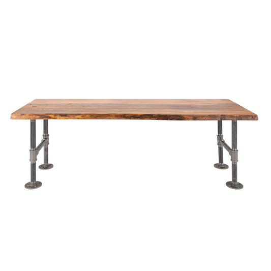RESTORE Sunset Cedar Solid Live Edge Wood Accent Bench PIPE DECOR