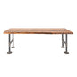 RESTORE Sunset Cedar Solid Live Edge Wood Accent Bench PIPE DECOR