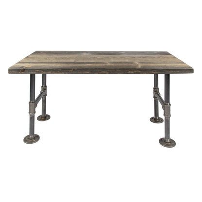 RESTORE Boulder Black Solid Wood Coffee Table PIPE DECOR