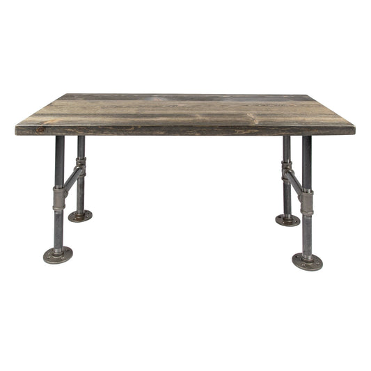 RESTORE Boulder Black Solid Wood Coffee Table PIPE DECOR