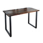 Skyline Boulder Black Solid Wood Desk with 28 in. Landscape Legs PIPE DECOR