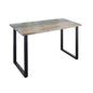 Skyline Riverstone Grey Solid Wood Desk with 28 in. Landscape Legs PIPE DECOR