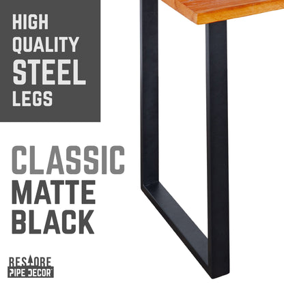 Skyline Sunset Cedar Solid Wood Desk with 28 in. Landscape Legs PIPE DECOR
