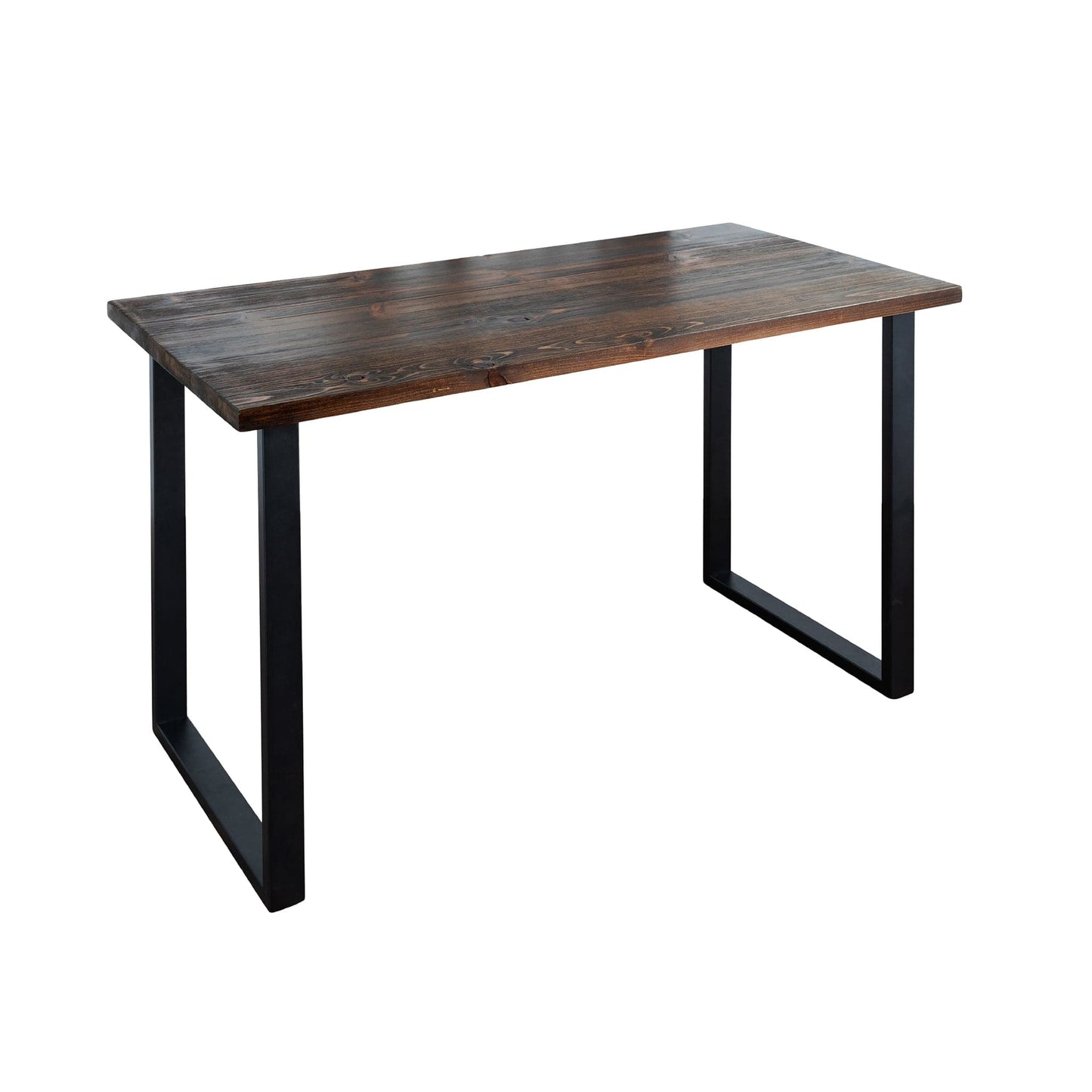 Skyline Trail Brown Solid Wood Desk with 28 in. Landscape Legs PIPE DECOR