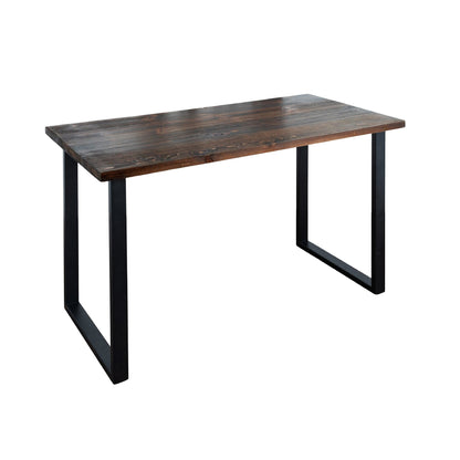 Skyline Trail Brown Solid Wood Desk with 28 in. Landscape Legs PIPE DECOR