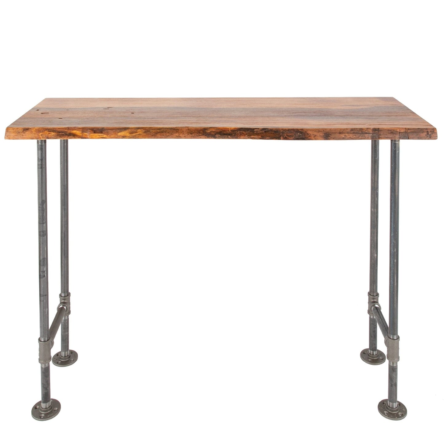 RESTORE Sunset Cedar Solid Live Edge Wood Console Table PIPE DECOR