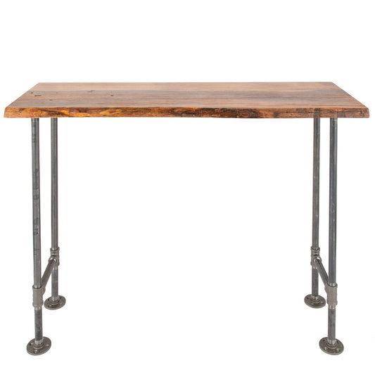 RESTORE Sunset Cedar Solid Live Edge Wood Console Table PIPE DECOR