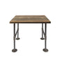 RESTORE Boulder Black Solid Wood End Table PIPE DECOR