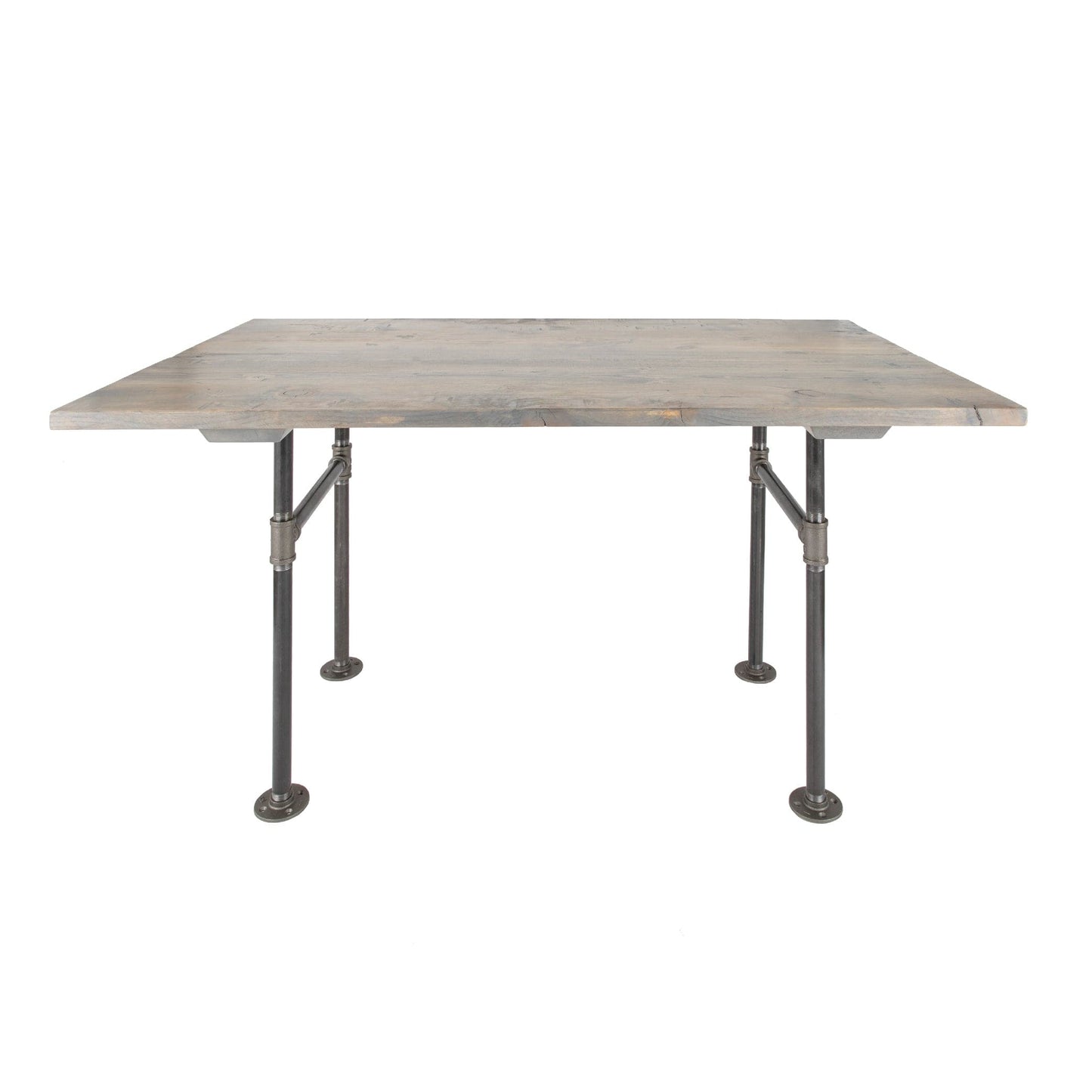 RESTORE Riverstone Grey Solid Wood Dining Table PIPE DECOR