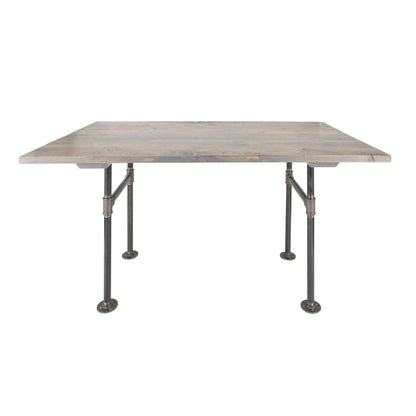 RESTORE Riverstone Grey Solid Wood Dining Table PIPE DECOR