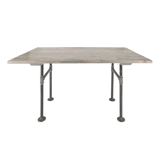 RESTORE Riverstone Grey Solid Wood Dining Table PIPE DECOR