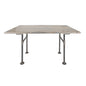 RESTORE Riverstone Grey Solid Wood Dining Table PIPE DECOR