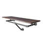 24 in. Wall Mounted Clothing Rack with Wood Shelf, Trail Brown PIPE DECOR