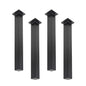 28 in. Skyline Matte Black Square Metal High-Rise Dining or Desk Table Legs - 4 Pack PIPE DECOR