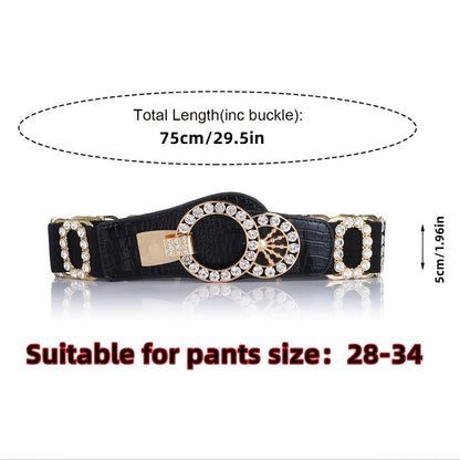 Women's Waist Belt Stretch Belt Women's Loose Elastic Belt Rhinestone Belt For Women NovaCart