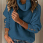 Long Sleeve Round Neck Button Knit T-shirt See size chart under “more details” The Fashion Celestial