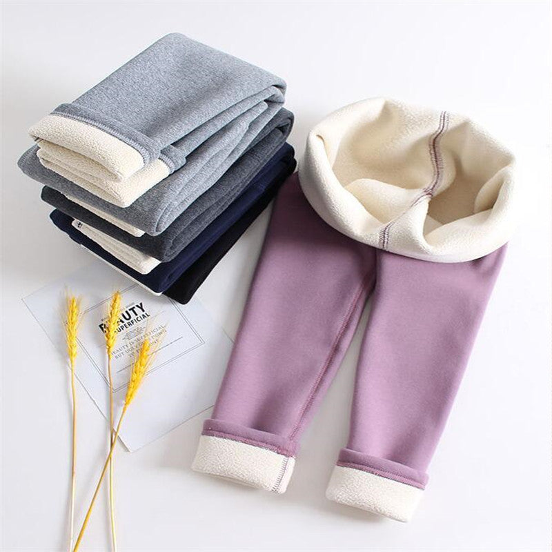 Girls Wool-Lined Thickened Winter Leggings FitiqueFit