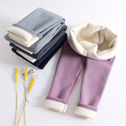 Girls Wool-Lined Thickened Winter Leggings FitiqueFit