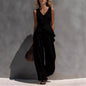 Ruffled Tank Top & Draping Wide-Leg Pants Set – 6 Colors, S–3XL FitiqueFit
