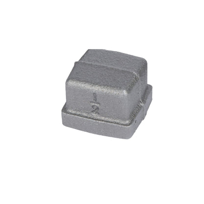 1/2 in. Black Square Cap PIPE DECOR