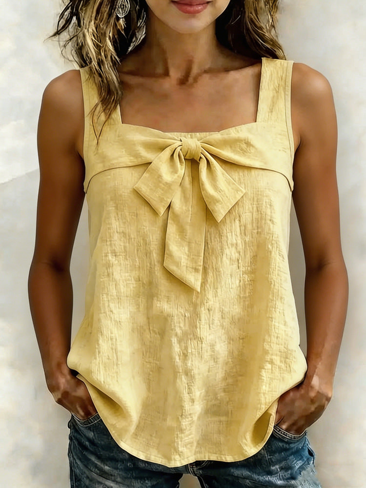 Women's Square-Neck Wide-Strap Sleeveless Tank Top FitiqueFit