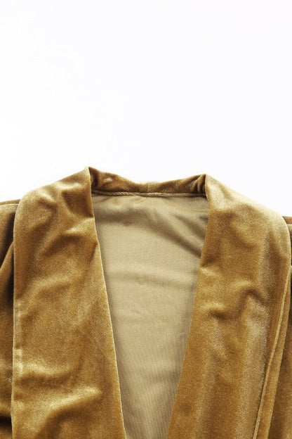 Velvet Open-Front Pocketed Cardigan Shop Style & More | Fresh Looks, Everyday Deals & Free Shipping