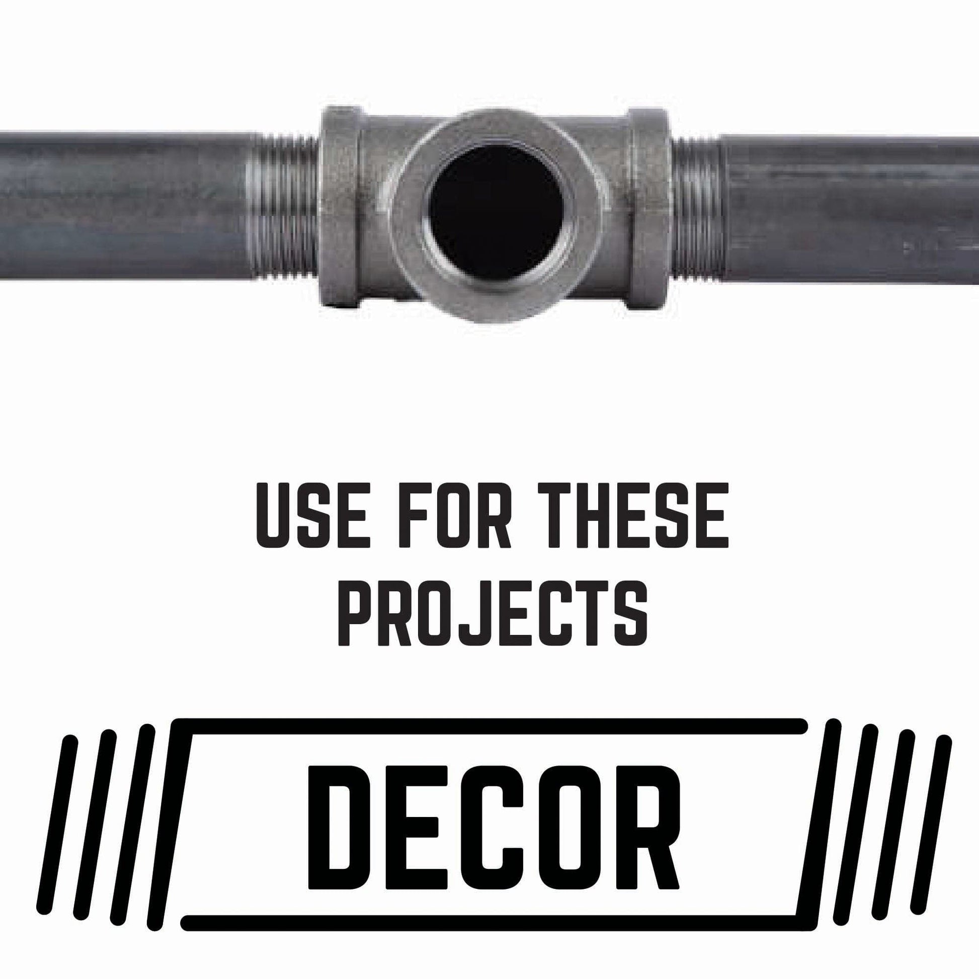 1/2 in. Black Square Cap PIPE DECOR