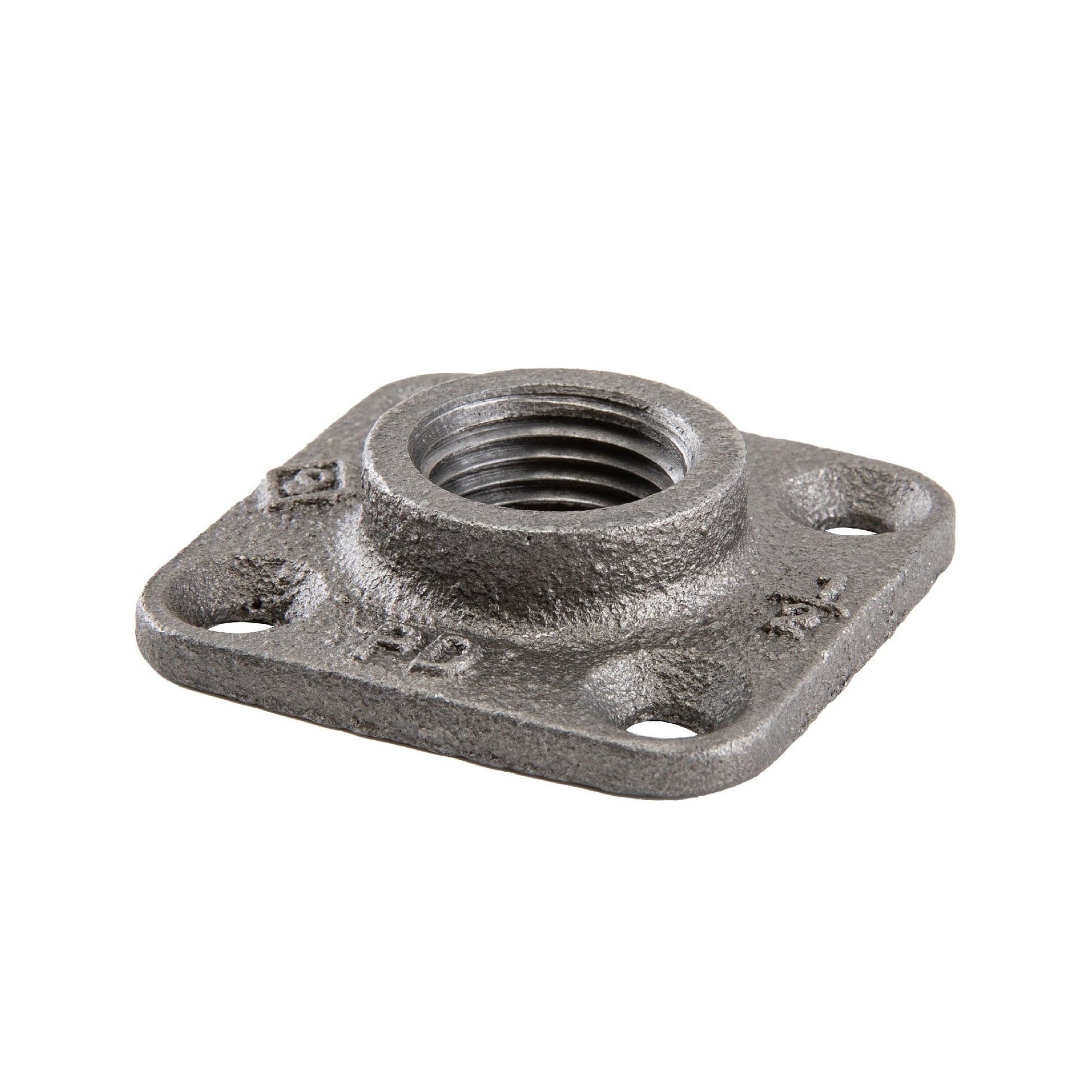 1/2 in. Black Micro Mini Square Flange PIPE DECOR