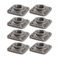 1/2 in. Black Micro Mini Square Flange (8-Pack) PIPE DECOR