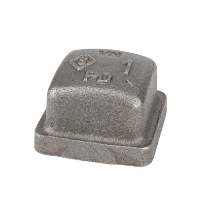 1 in. Black Square Cap PIPE DECOR