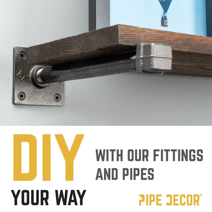 3/4 in. Black Square Cap PIPE DECOR