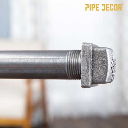 3/4 in. Black Square Cap PIPE DECOR