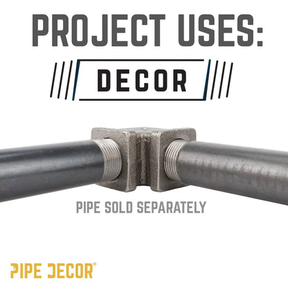 1 in. Black Square 90 Degree Elbow PIPE DECOR
