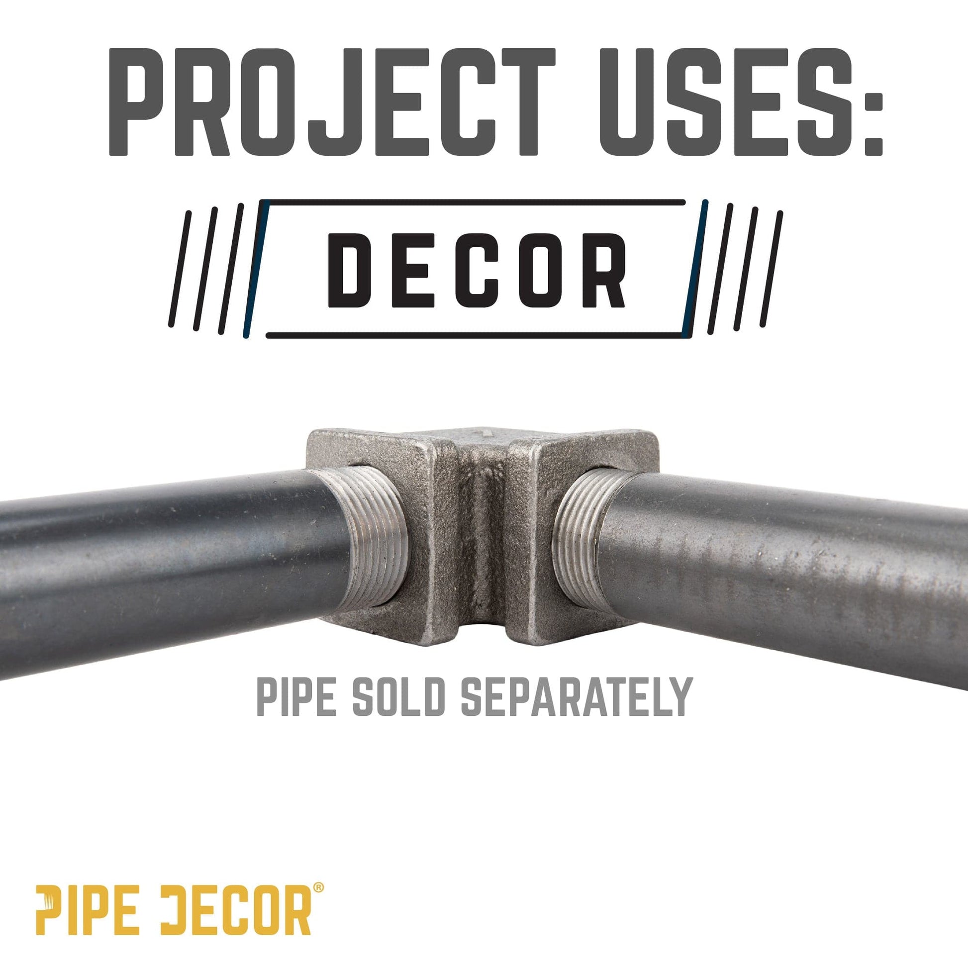 3/4 in. Black Square 90 Degree Elbow PIPE DECOR