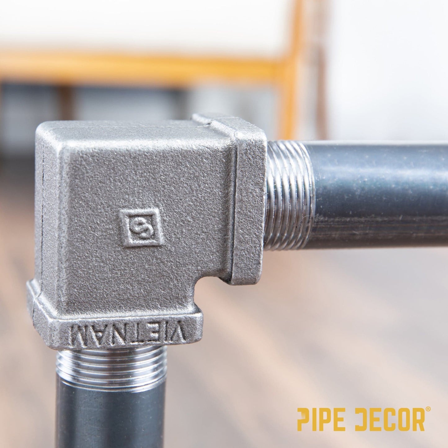 3/4 in. Black Square 90 Degree Elbow PIPE DECOR