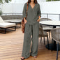 Long Sleeve Top & Full-Length Pants Two-Piece Set – 9 Colors S–3XL FitiqueFit