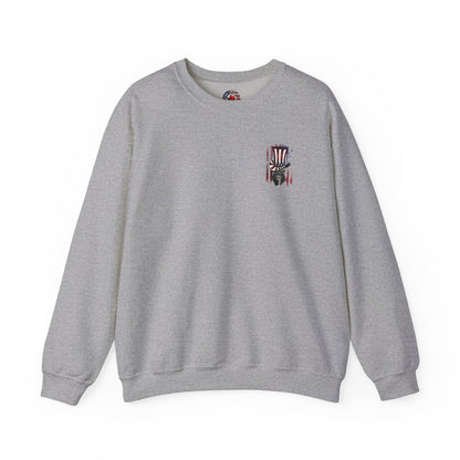 Patriotic Skull Crewneck Sweatshirt The Devil's Pickle