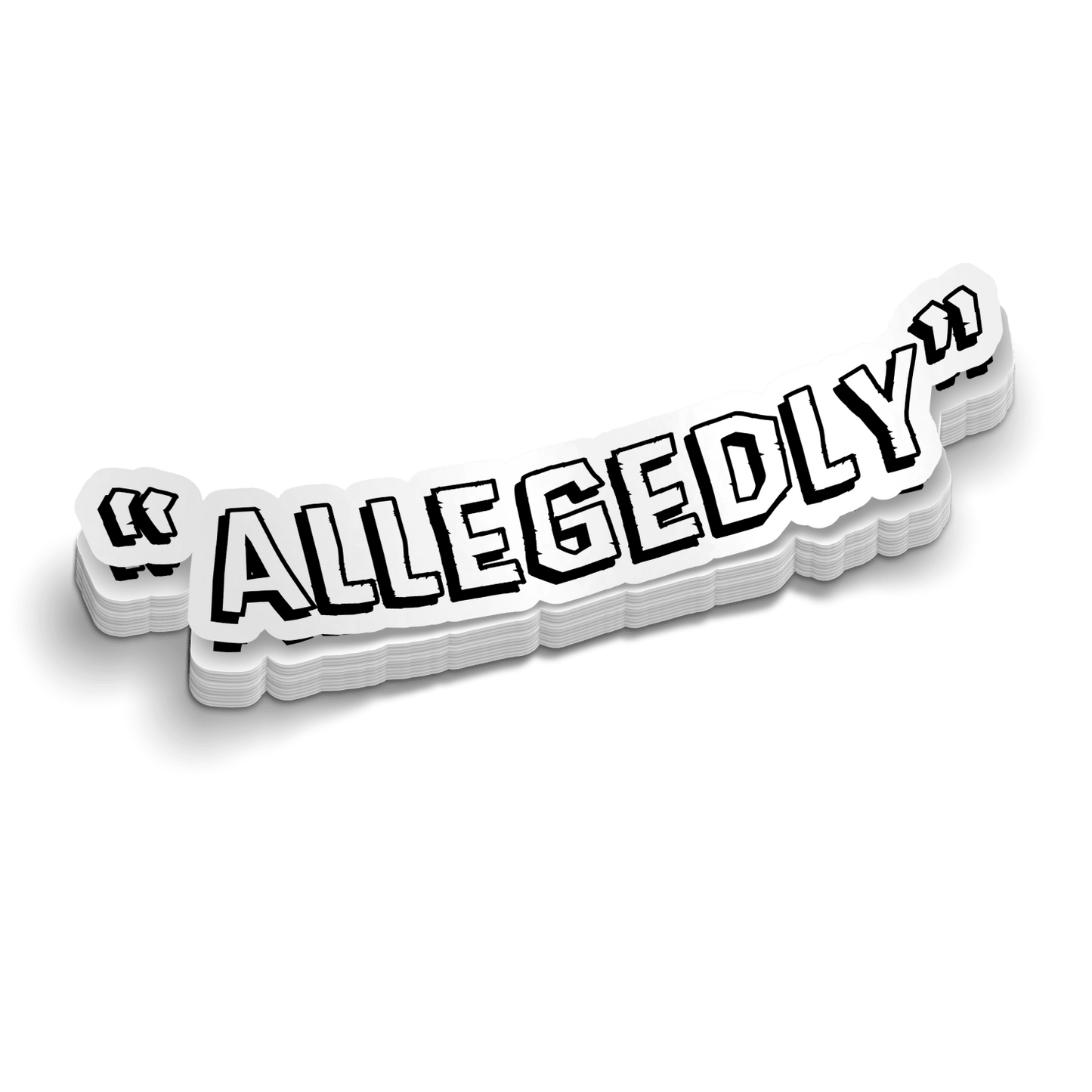 Allegedly - Hard Hat Decal Armed American Supply