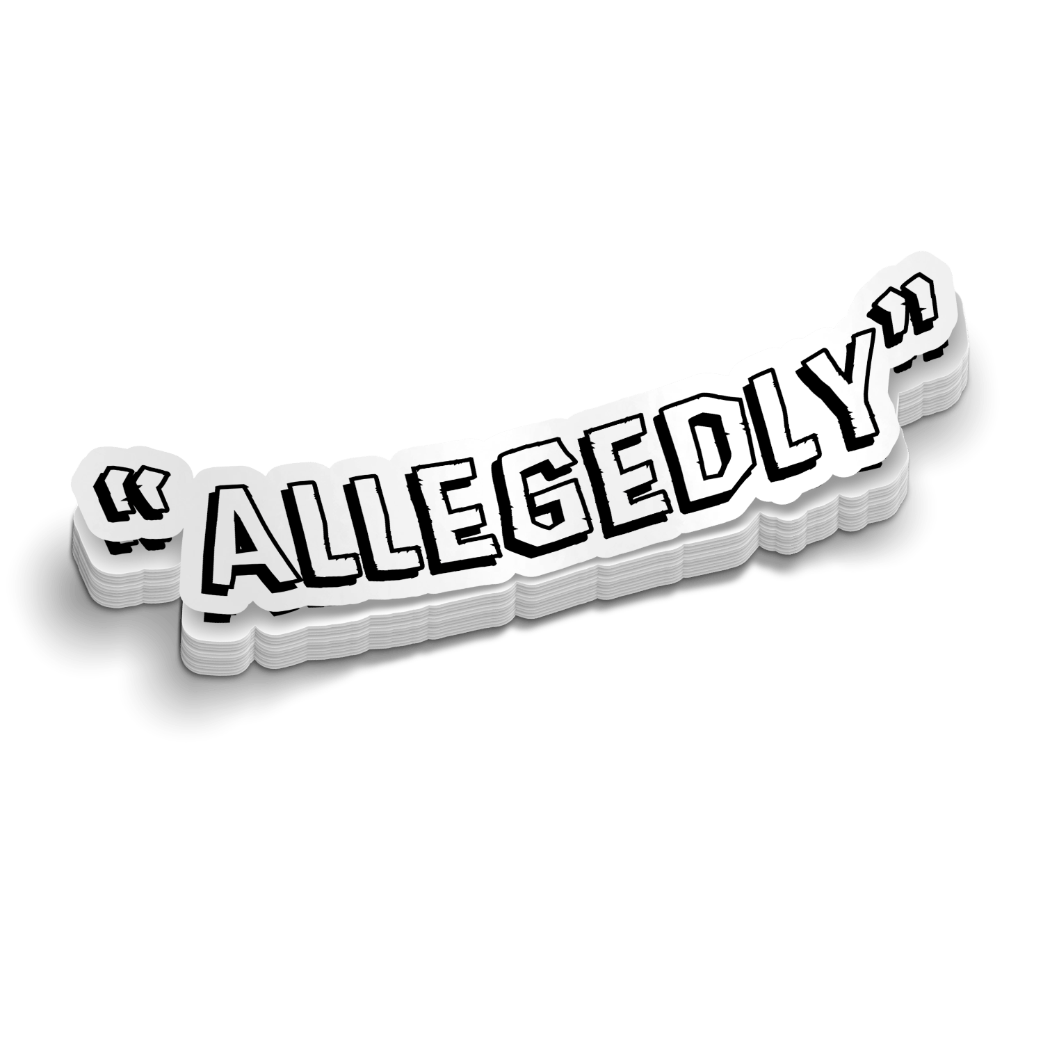 Allegedly - Hard Hat Decal Armed American Supply