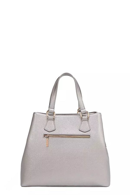 Nicole Lee USA Monogram Pattern Handbag with Rhinestones Decor New Era Fashion LLc
