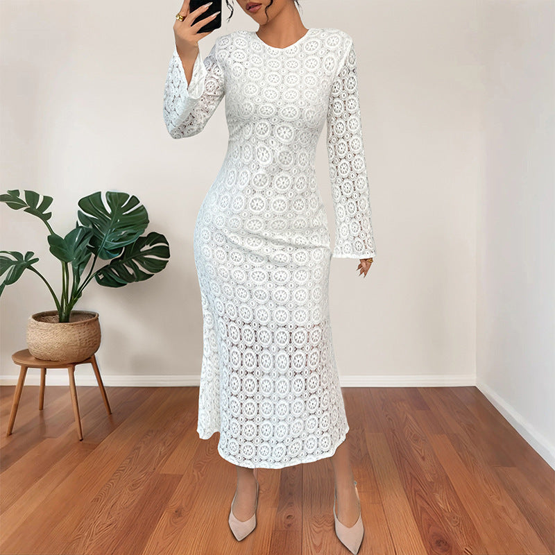Lace Slim Fishtail Female Dress Grayceful LLC