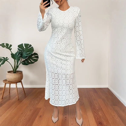 Lace Slim Fishtail Female Dress Grayceful LLC
