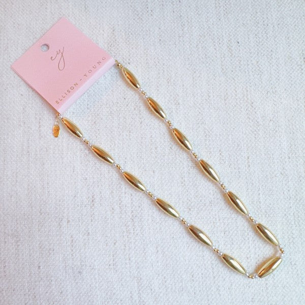 Golden Tube Bead Necklace Shop Style & More | Fresh Looks, Everyday Deals & Free Shipping