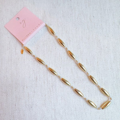 Golden Tube Bead Necklace Shop Style & More | Fresh Looks, Everyday Deals & Free Shipping