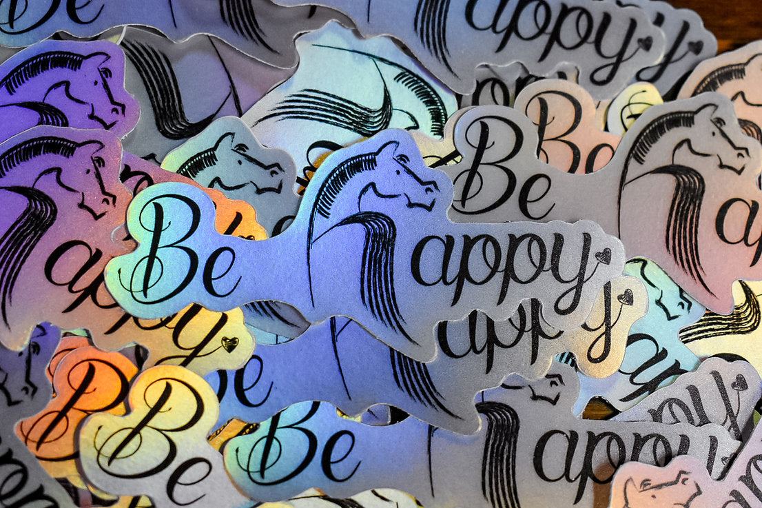 Be Happy Sticker Horseplay Apparel